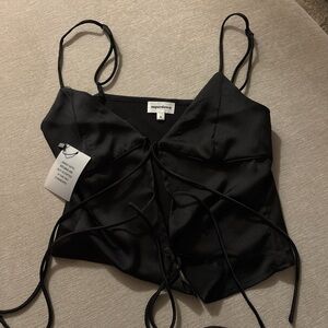 Superdown Elegant Black Camisole Top